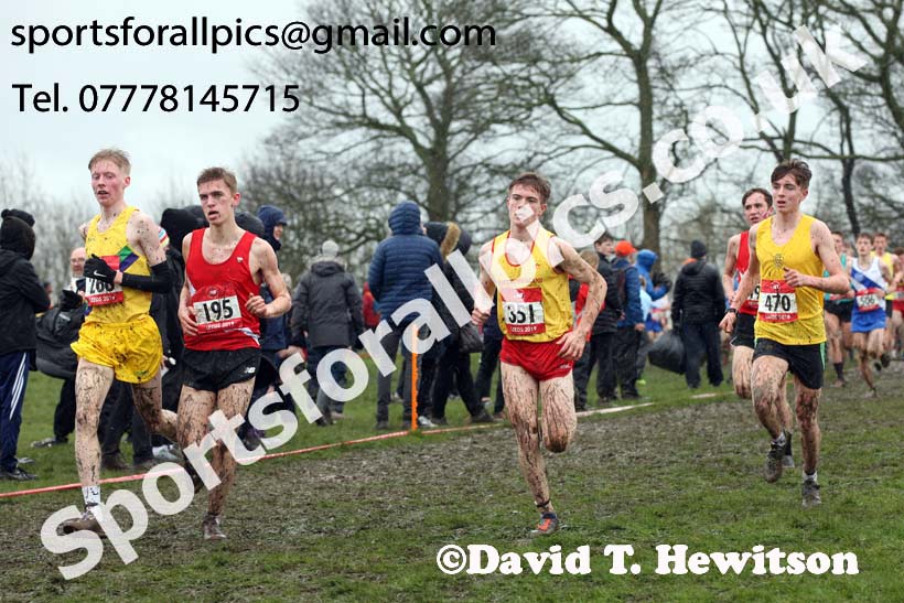 Senior boys 2019 New Balance English Schools Cross Country Champs, Temple Newsam, Leeds. Photo:  David T. Hewitson/Sports for All Pics